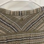 prAna  Button Down Army Green and Tan Shirt Dress Women’s Size Large Photo 3