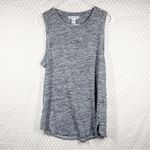 Athleta Blue White Striped Breezy Linen Blend Tank Top Photo 1