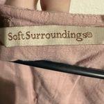 Soft Surroundings linen blend rose pocket tunic women’s medium  Photo 3