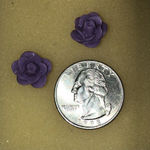 Lavender Floral Stud Earrings Purple Photo 0