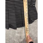 Maeve  Anthropologie Corset Peplum Top Black White Stripe Puff Sleeve Size Small Photo 6