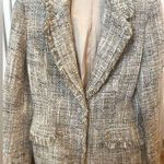 Handmade Light Brown/White tweed dressy tailor-made blazer Photo 0