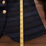 Banana Republic  Women’s Lined Black Navy Blue Blazer Gold Buttons Size Small Photo 8