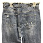 Risen Frayed Kick Flare Distressed Denim High Rise Blue Jeans Raw Hem Womens 32 Photo 10