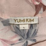 Yumi Kim Women’s Size L Pink Floral Night Cap Button Down PJ Pajama Top Shirt Photo 3
