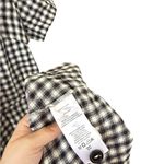 Quince 100% European Linen Button Front Dress Black Gingham Photo 6