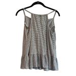 Mossimo Striped Tank Top Ruffle Hem Sleeveless Casual Summer Top Size S White Photo 5