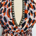 The Clothing Company The Clothing Co Women Halter Neck Geometric Print with Details Lined Blouse Sz S Photo 2