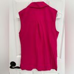 Karen Scott  Hot Pink Magenta Sleeveless Botton Down Collared Shirt Womens Size S Photo 1