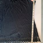 Gap  black scoop neck lightweight tank top with lace hem and side slits Photo 9