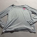 Life is Good  Womens Gray Long Sleeve Tee Crewneck Sleep Shirt Pajama Size Medium Photo 0