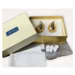 Avon Vintage Gold 1” Paisley Shaped Fragranced Earrings New In Box Photo 6
