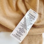 Vince  Melange V-Neck Wool Cashmere Sweater in Sand Photo 7