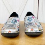 Spring Step  Clogs Ferrara Graffiti‎ Print Slip On Slip Resistant Silver 6 Photo 4