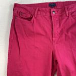 NYDJ Women's 14 Ankle Jeans Bright Pink Watermelon Cropped Stretch Lift Tuck Photo 2
