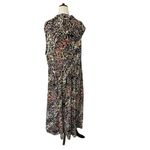 VINTAGE JBS Floral Button Front Midi Maxi Shirt Dress Black Size 22W Photo 3