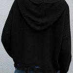 SheIn Black Knit Zip Up Photo 1