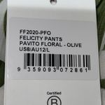 Anthropologie Faithfull the Brand Felicity Floral-print Palazzo Pants Olive Sz 8 Photo 8