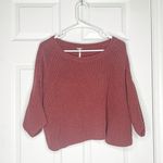 Free People maroon cropped sweater Photo 0