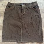 Boden Ladies Corduroy Pencil Skirt Size 12L Brown Slit Pockets Casual Photo 0