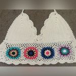 Arizona Jeans Arizona white flower crochet crop top size large Photo 1