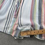 Altar'd State Stripe Romper Flutter Sleeve Size Small Belted V-Neck Blue Pink Photo 5