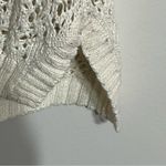 Vintage White Mossimo Crochet Top Size Medium Long Sleeve Open Knit Photo 2