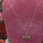 Boutique Moon Phase Necklace Triple Moon Goddess Pentagram Pentacle Halloween Witch goth Photo 7