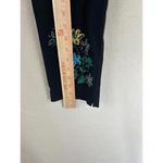 Attyre Black Floral Embroidered Audrey Slim Ankle Pants Sz 8 Photo 6