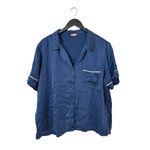 Eberjay Eberjey XL Inez Washable Silk Short Pajamas FULL SET‎ Navy Champagne Loungewear Photo 3