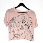 Disney NWT  the Little Mermaid Ariel Blush Line Crop Tee T-Shirt Small (Juniors) Photo 2
