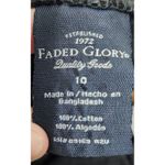 Faded Glory  Black Soot Cargo Shorts‎ Elastic Waist Casual Comfy Size 10 Photo 2