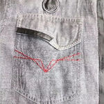 Guess Los Angeles 1981: Limited Edition Gray Button Down Denim Shirt Size s Photo 5