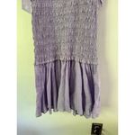 Especia Maternity Lavender Celeste Dress Size XL Smocked Flounce Hem Boho Purple Photo 7