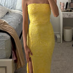 yellow long sequined formal dress Size XS Photo 0