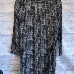 Neuw shift Womens Medium 10 Black White Tunic Cropped Sleeves dress Keyhole Photo 3