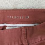 Talbots  The Daily Ankle Cropped Pants Women's Size 10‎ Slim Leg Dark Rose Photo 7