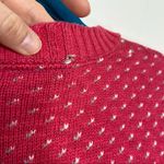 Prego Red Crew Neck Knit Cotton Sweater USA Photo 6