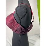 Adore Me Women Lace Balconette Sexy Full Coverage Push Up Bra Burgundy Size 40DD Photo 4