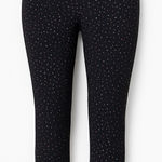 Catherine Malandrino Polka Dot Slim Ankle Pants Black Stretch Large Workwear Photo 0