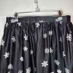 Modcloth  Falling For Winter ALine Skirt Black White Snowflake ALine Skirt 12 NWT Photo 6