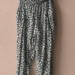 Forever 21 Black & Cream Floral Print Strapless Jumpsuit Size M GUC Photo 0