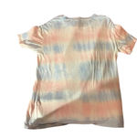 Pink Lily  Pink & Blue Tie Dyed‎ Slouchy Short Sleeve T Shirt Size Medium Photo 2