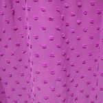 Magenta swiss dot crochet trim chiffon babydoll dress size medium Photo 1