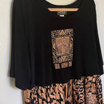 Vintage More Jazz Giraffe Print Dress Size 14 Black Photo 1