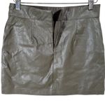 TRUTH by REPUBLIC Faux Leather Cargo Mini Skirt Moss Size 6 NWT Gray Photo 6