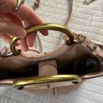 J.Crew baby pink suede 100% leather brass ring small tote bag crossbody Photo 6