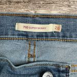 Levi's  Women's 710 Super Skinny Jeans Medium Blue Denim 28 32 Inseam High Rise Photo 7