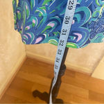 Lilly Pulitzer Marlowe Peacock T-Shirt Dress Blue Green Boatneck Size XS Photo 4