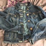 American Eagle Outfitters Dark Wash Jean Jacket Size XS Photo 0